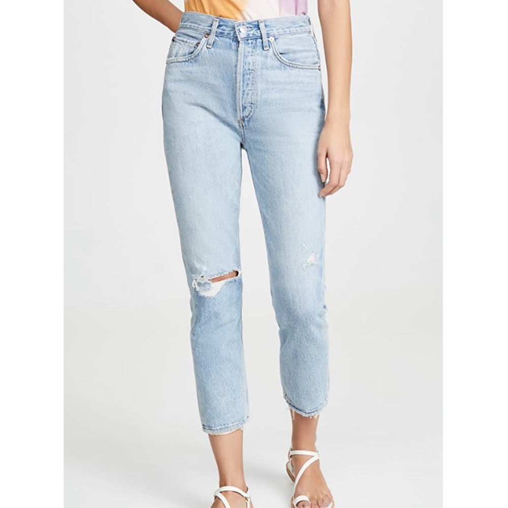 Agolde high rise straight jeans